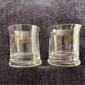 Frangelico Liqueur Gold Print Flare Top Shot Glasses Set of 2